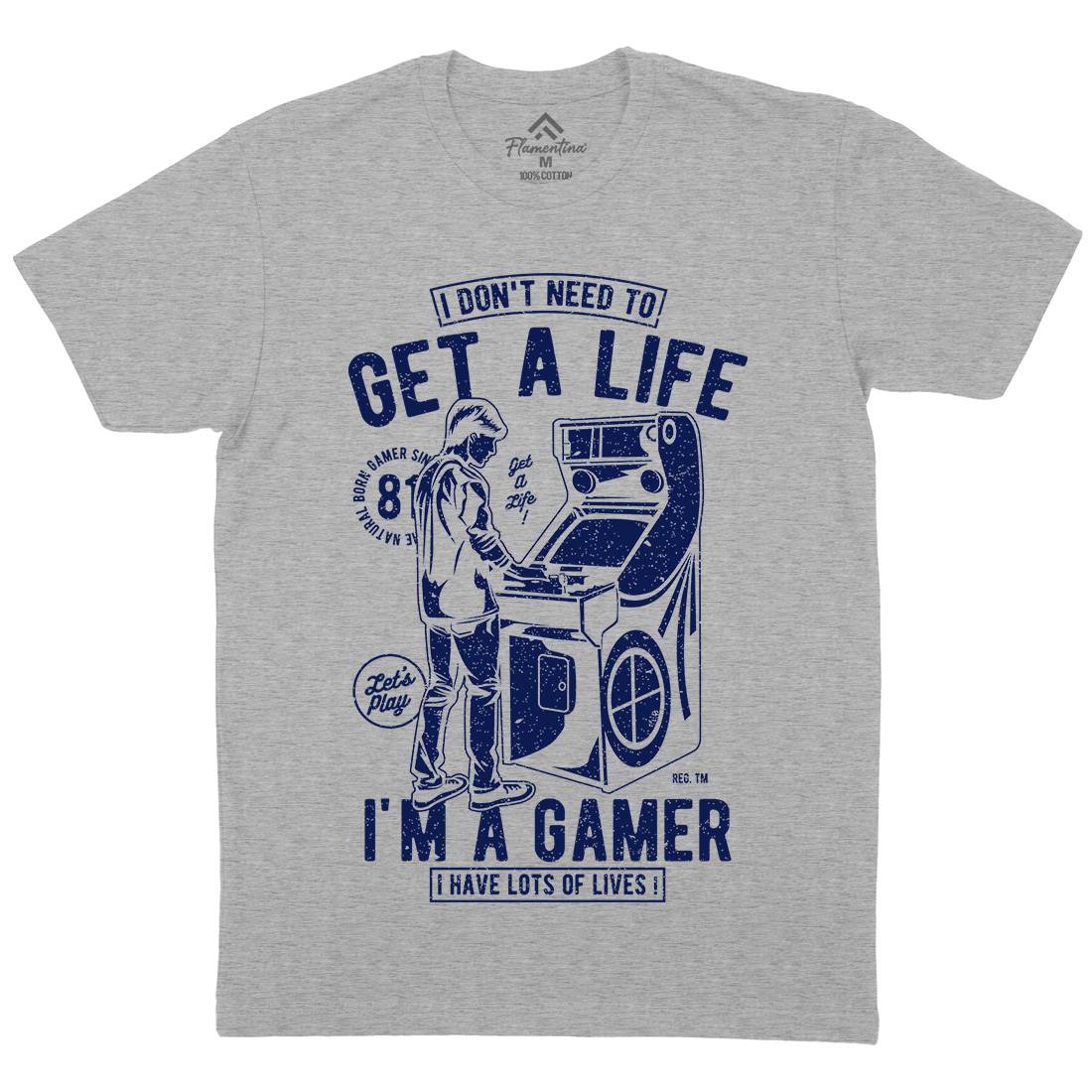 Get A Life Mens Organic Crew Neck T-Shirt Geek A672