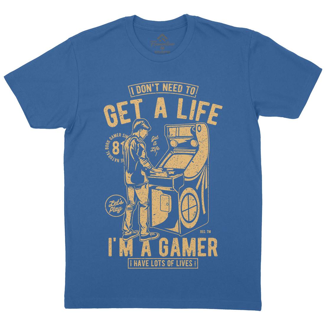 Get A Life Mens Organic Crew Neck T-Shirt Geek A672