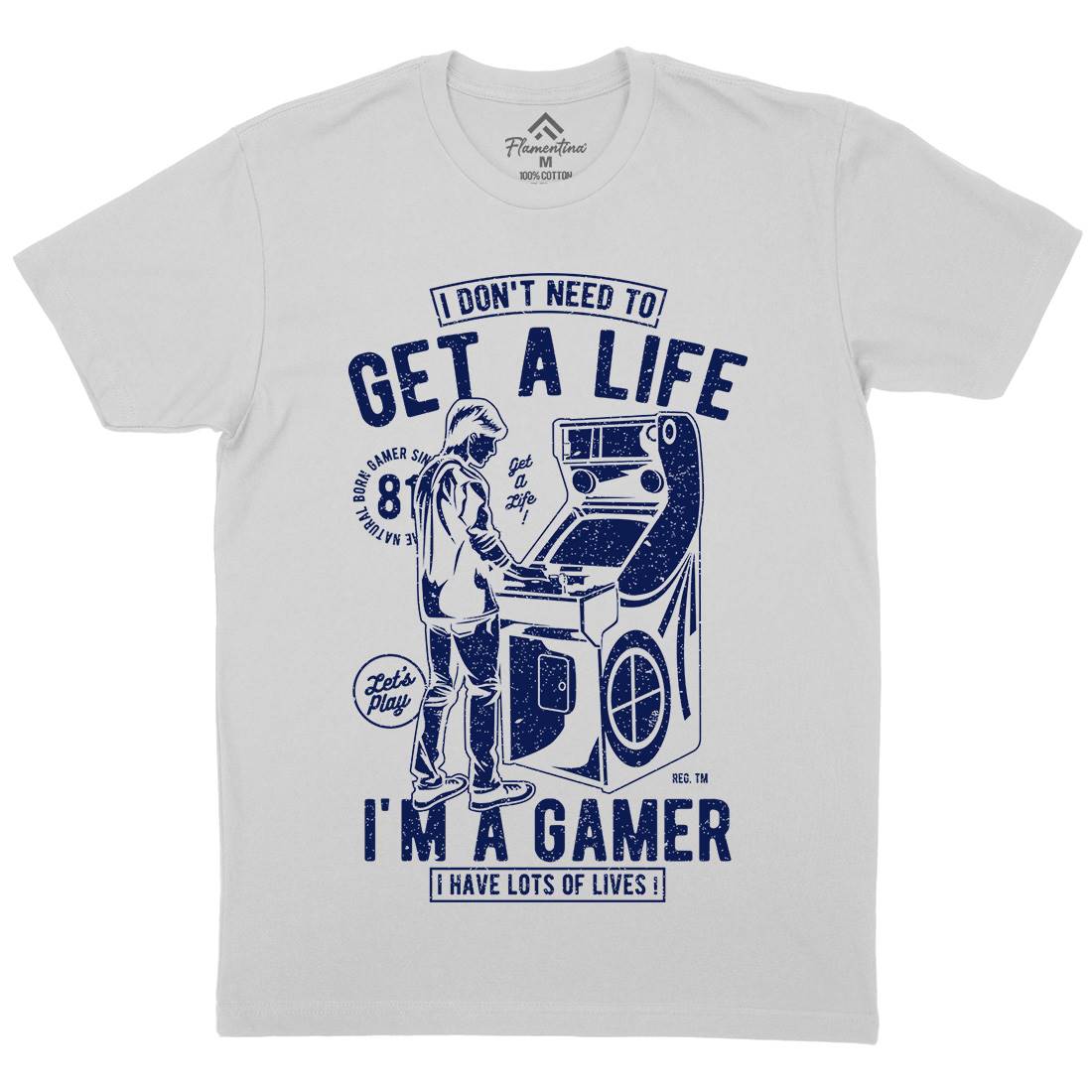 Get A Life Mens Crew Neck T-Shirt Geek A672