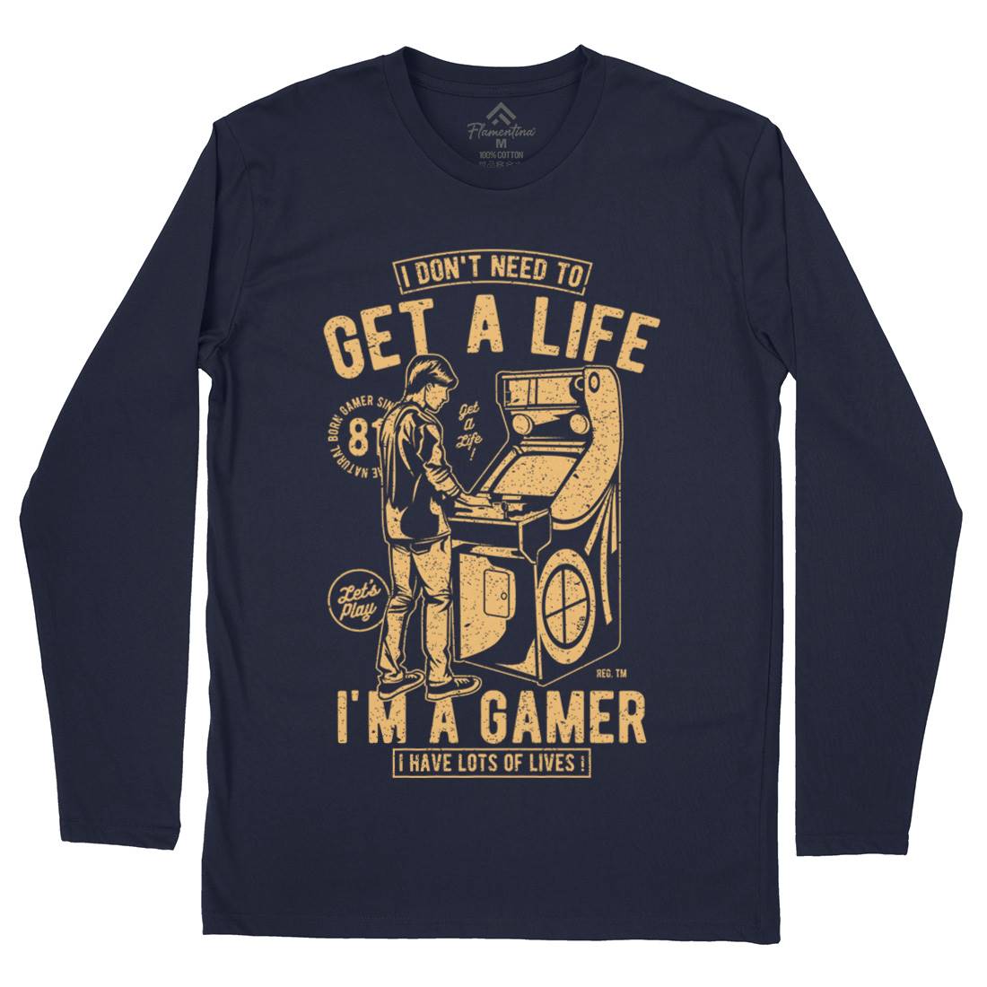 Get A Life Mens Long Sleeve T-Shirt Geek A672