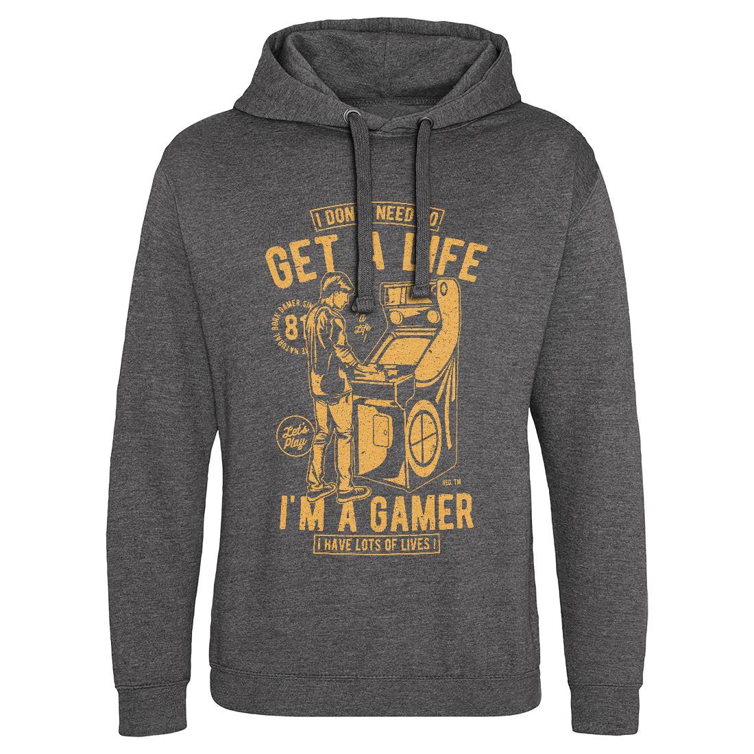Get A Life Mens Hoodie Without Pocket Geek A672