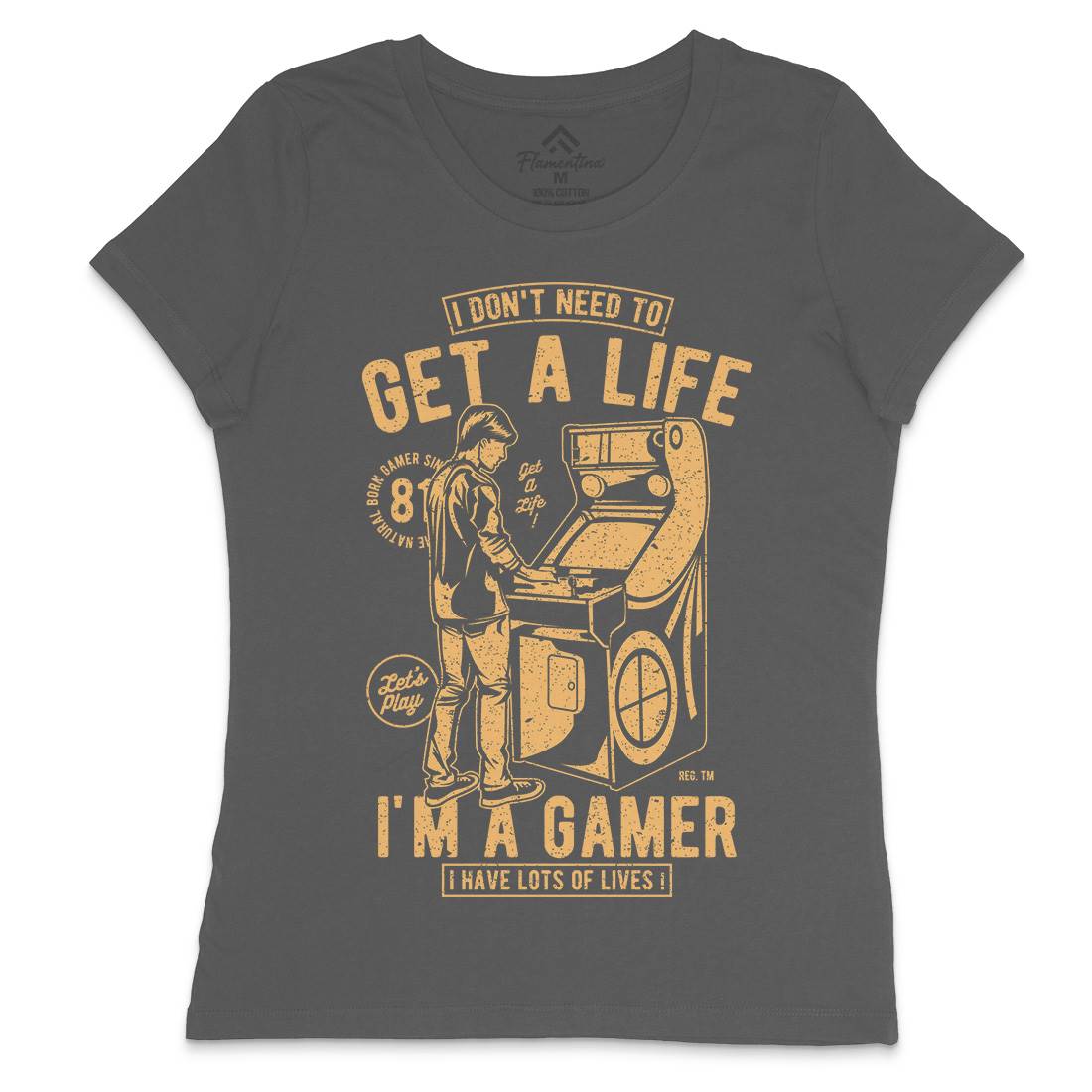 Get A Life Womens Crew Neck T-Shirt Geek A672