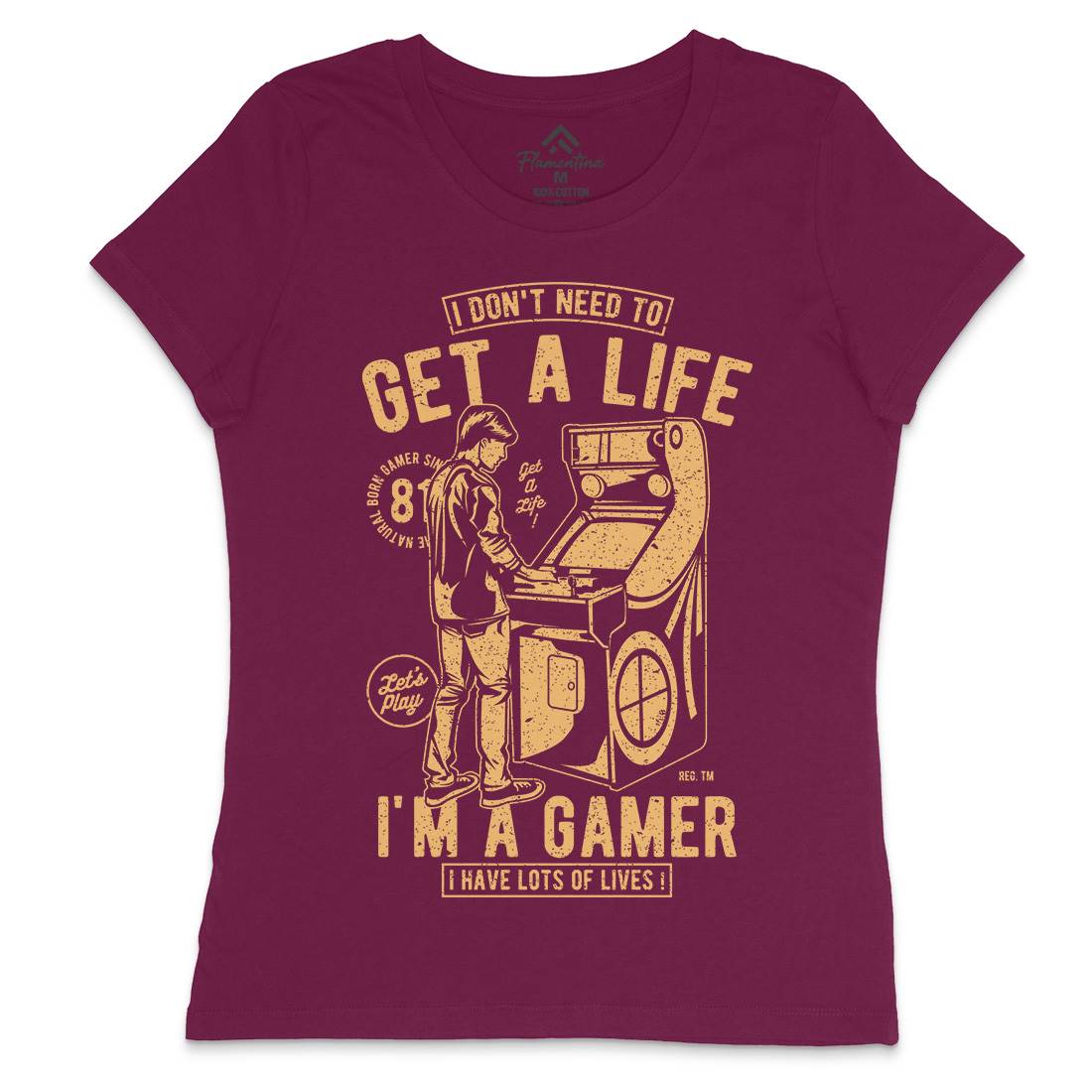 Get A Life Womens Crew Neck T-Shirt Geek A672