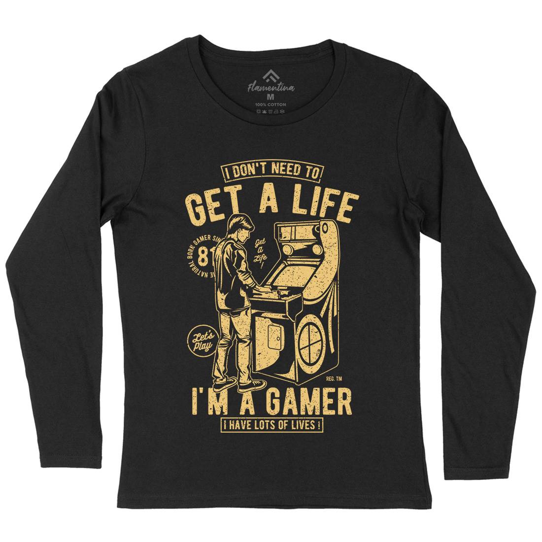 Get A Life Womens Long Sleeve T-Shirt Geek A672