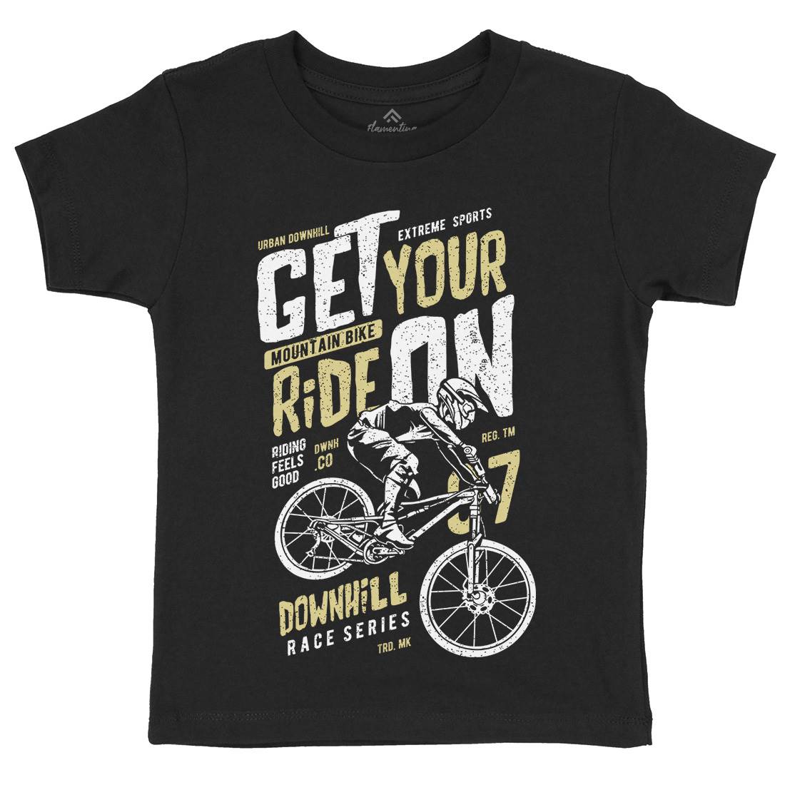 Get Your Ride Kids Organic Crew Neck T-Shirt Bikes A673