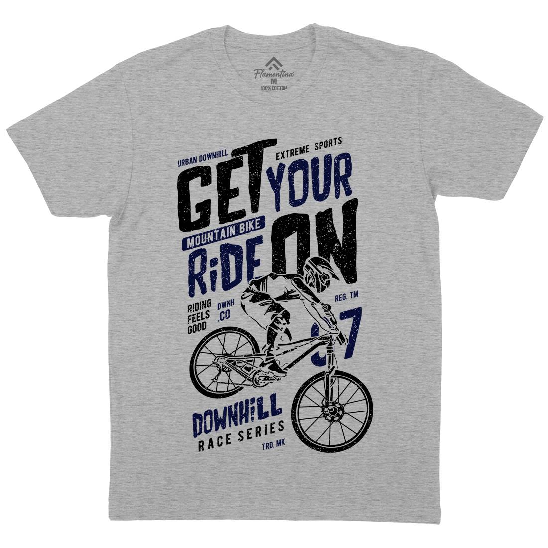 Get Your Ride Mens Organic Crew Neck T-Shirt Bikes A673