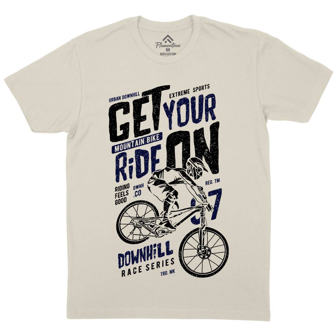 Get Your Ride Mens Organic Crew Neck T-Shirt Bikes A673