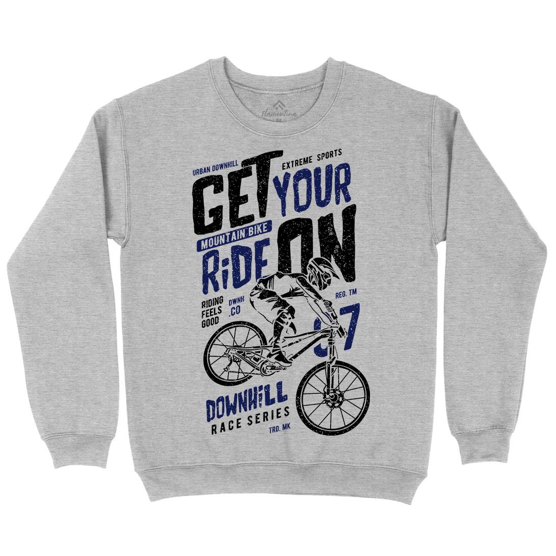 Get Your Ride Mens Crew Neck Sweatshirt Bikes A673
