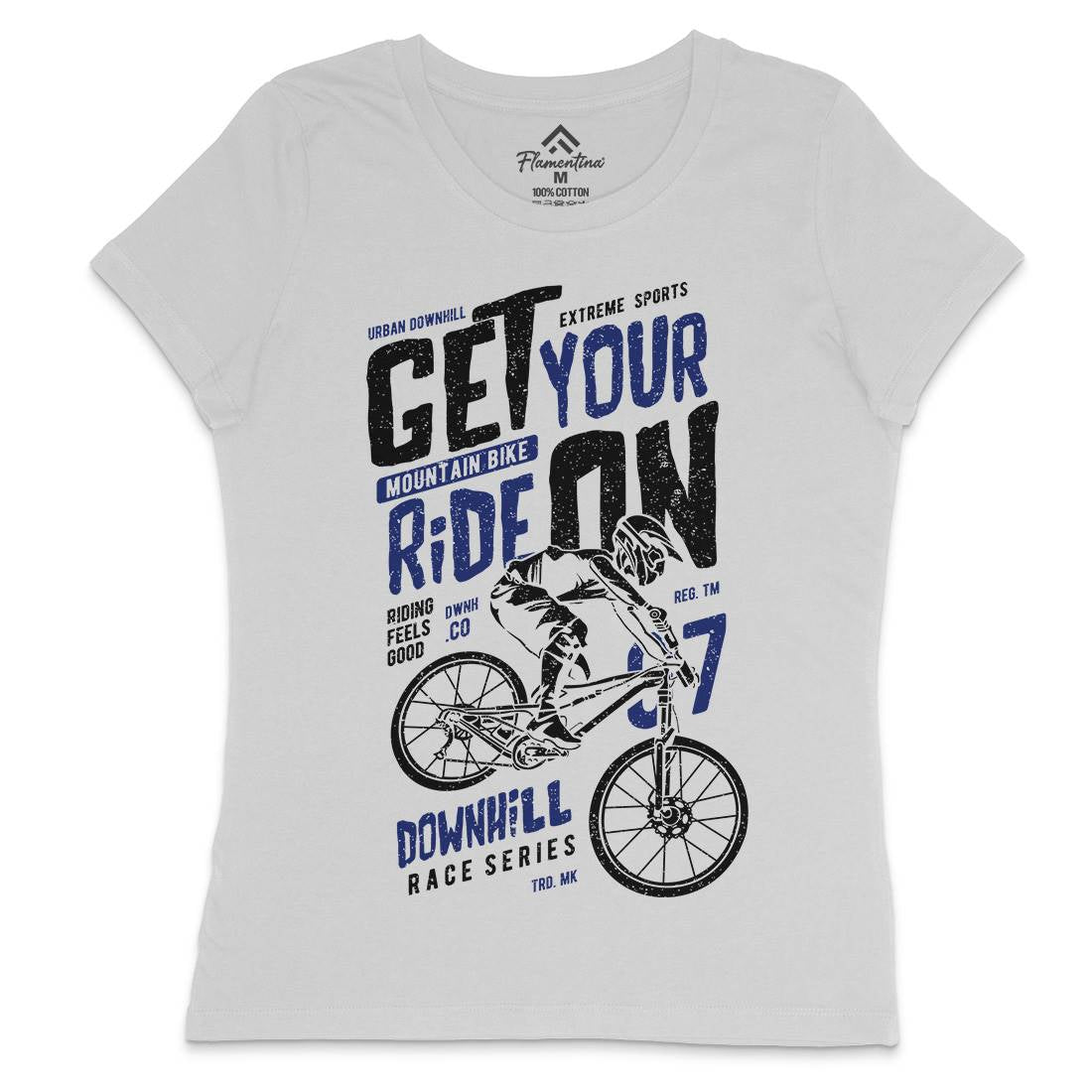 Get Your Ride Womens Crew Neck T-Shirt Bikes A673