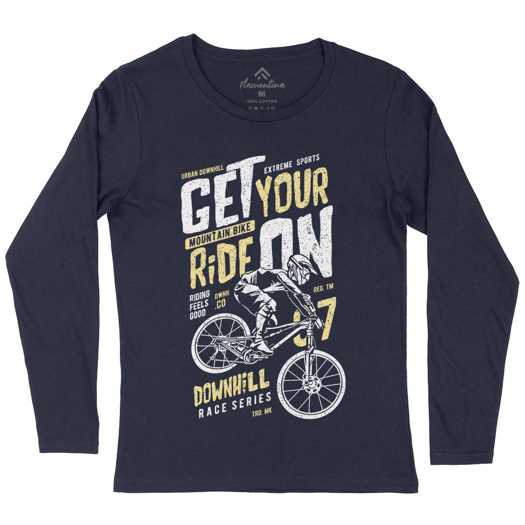 Get Your Ride Womens Long Sleeve T-Shirt Bikes A673