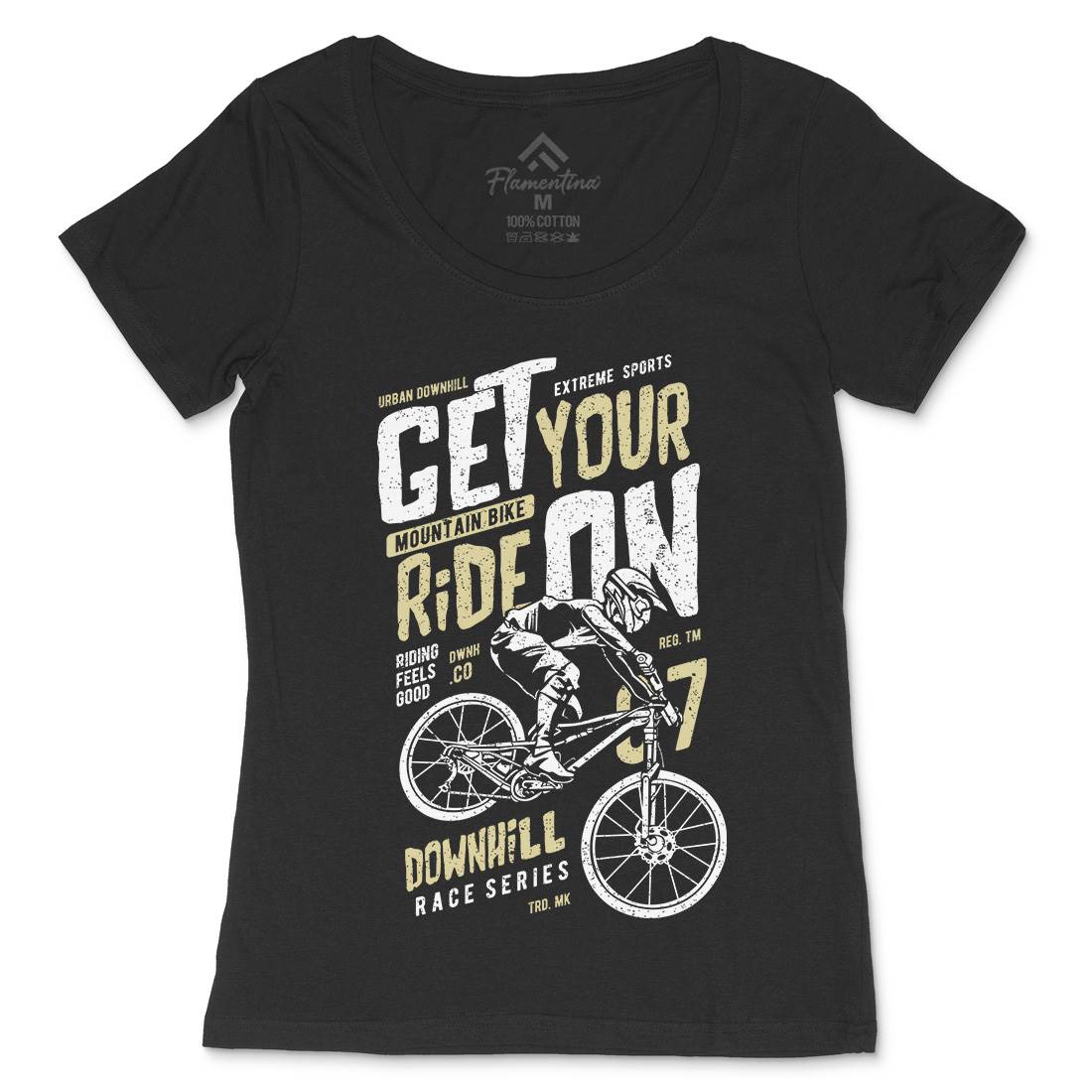 Get Your Ride Womens Scoop Neck T-Shirt Bikes A673