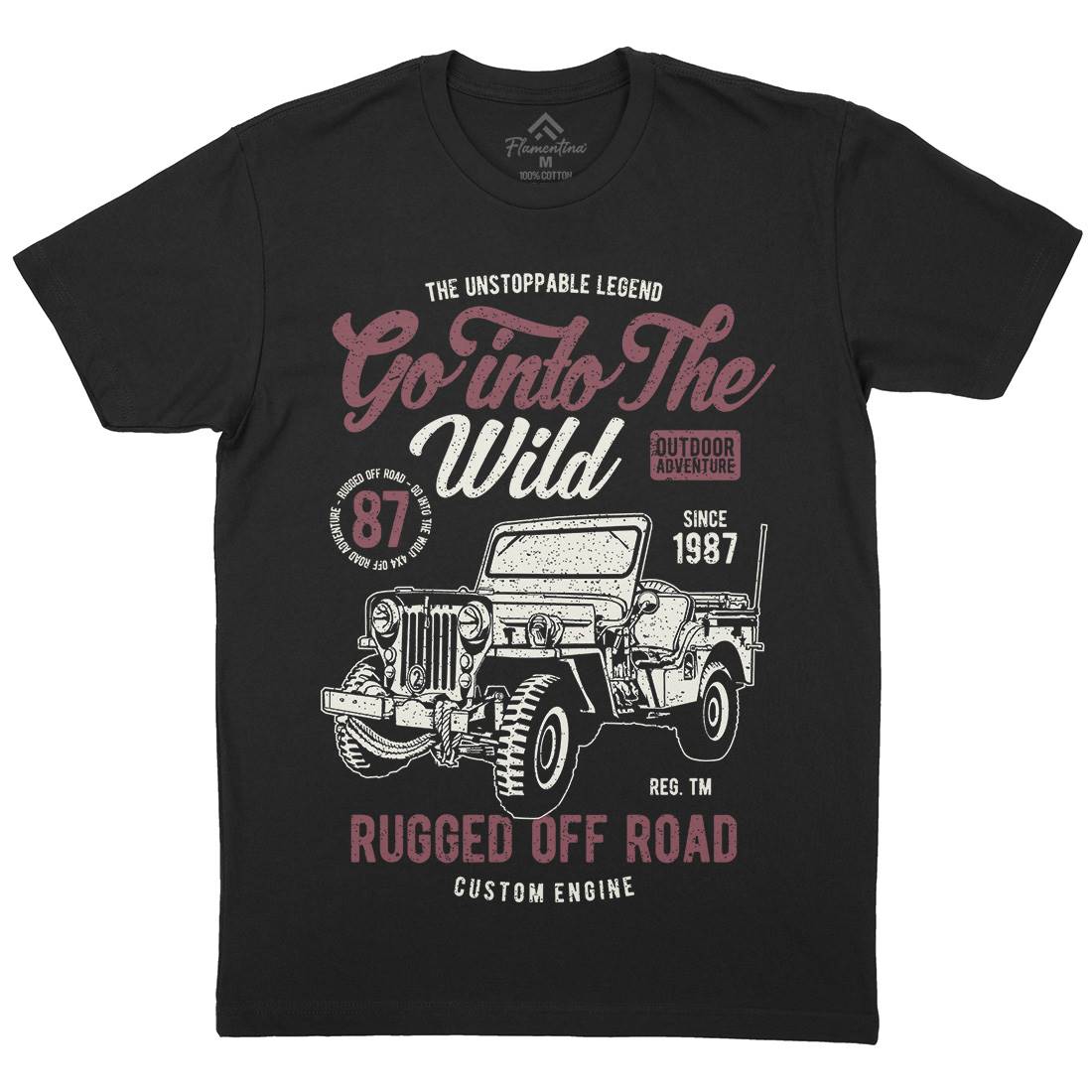 Go Into The Wild Mens Crew Neck T-Shirt Vehicles A674