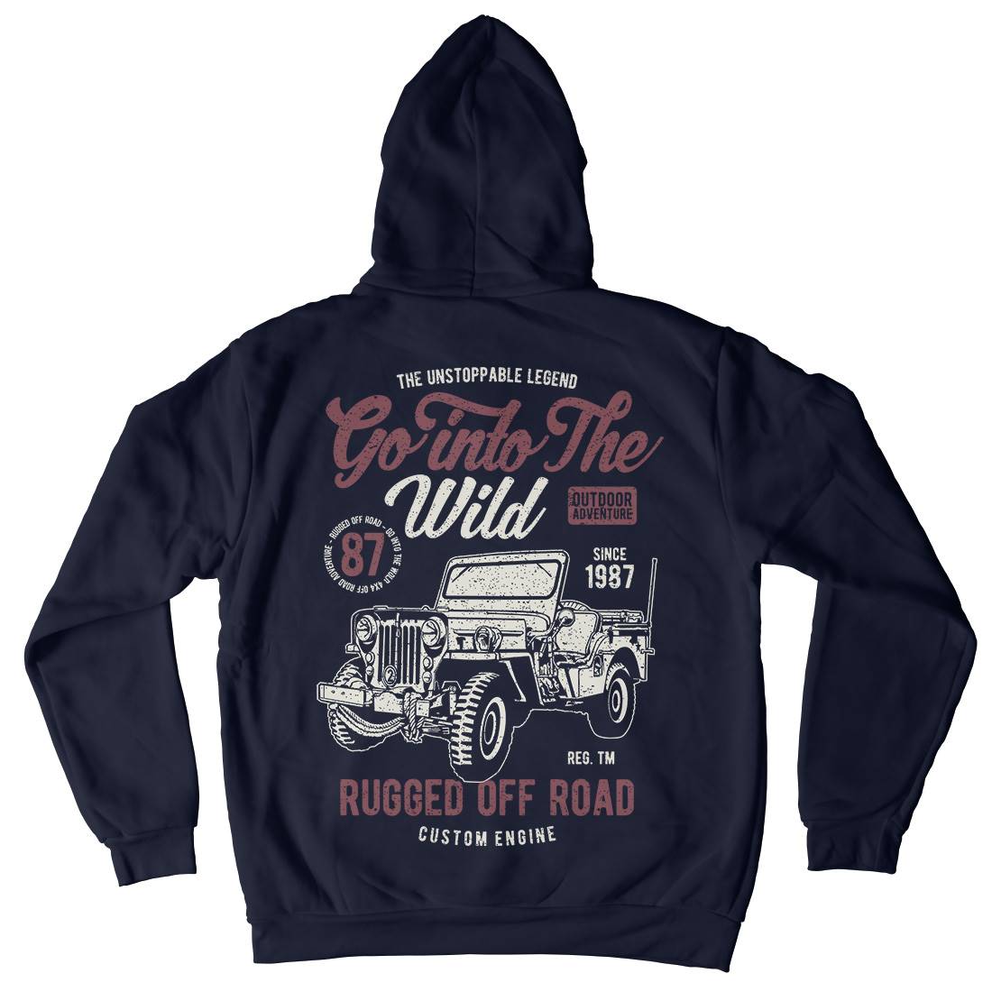 Go Into The Wild Mens Hoodie With Pocket Vehicles A674