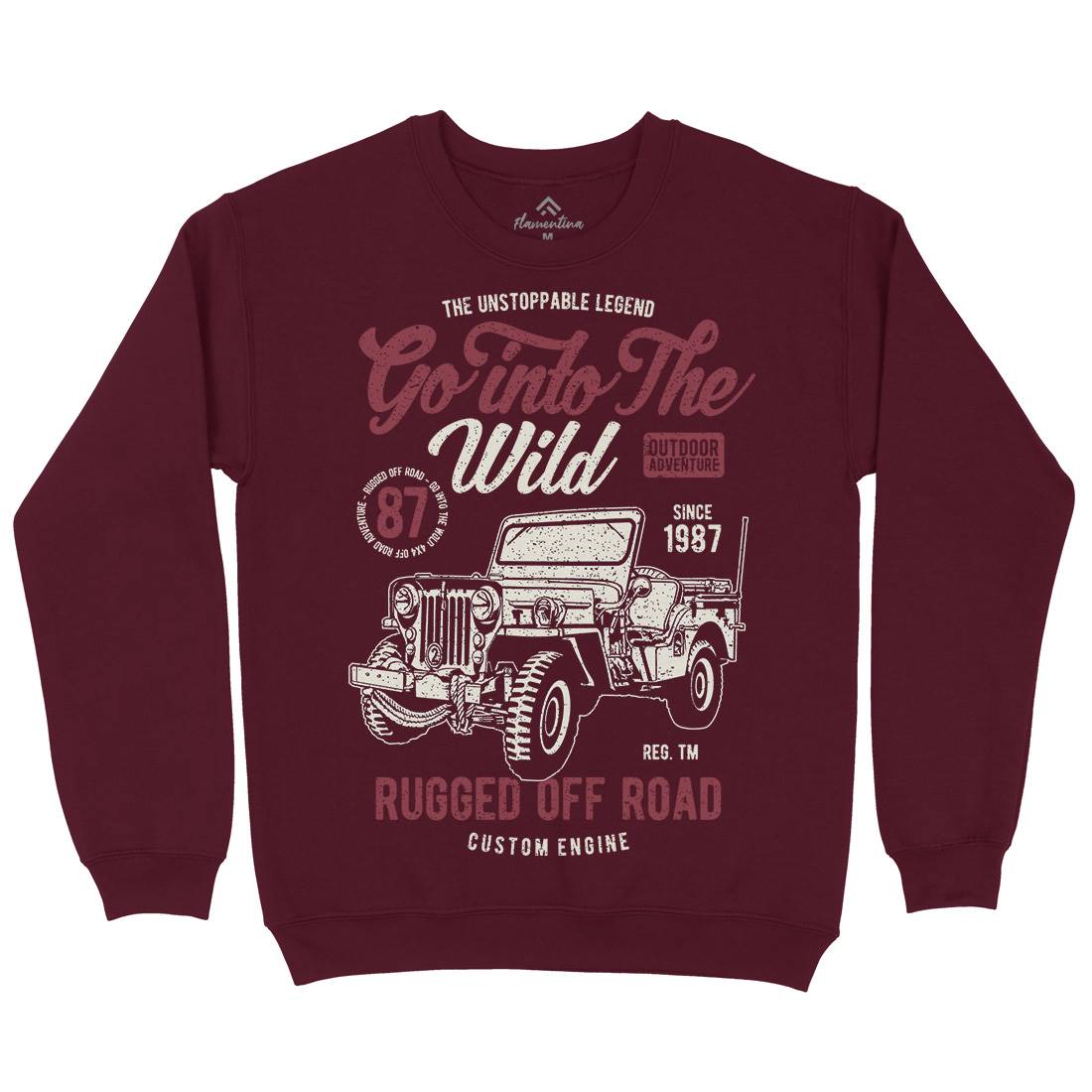Go Into The Wild Mens Crew Neck Sweatshirt Vehicles A674