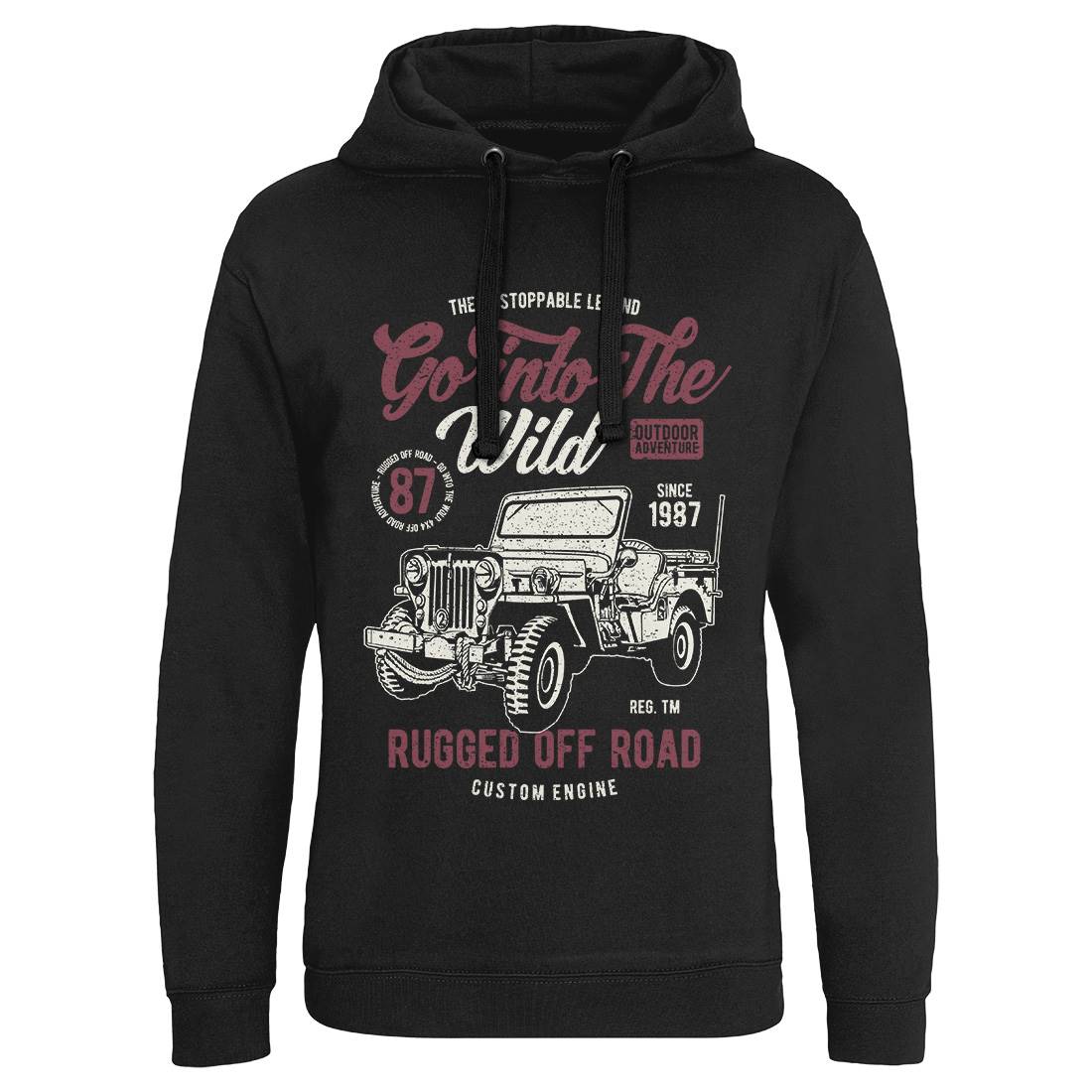 Go Into The Wild Mens Hoodie Without Pocket Vehicles A674