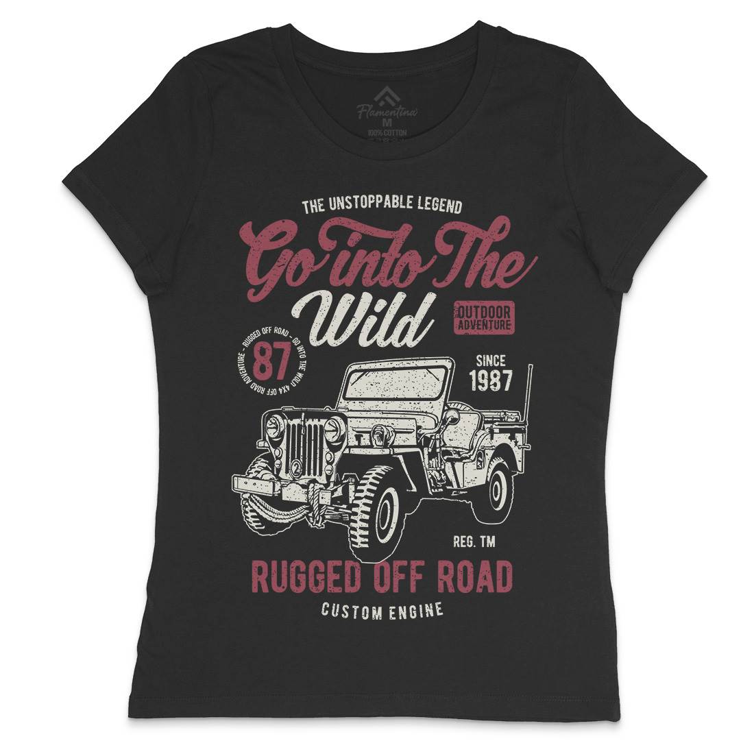 Go Into The Wild Womens Crew Neck T-Shirt Vehicles A674