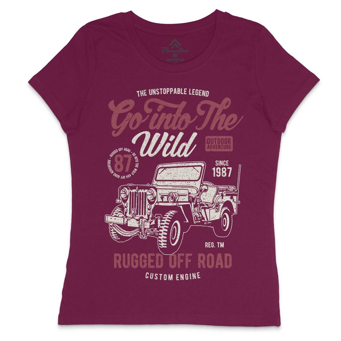 Go Into The Wild Womens Crew Neck T-Shirt Vehicles A674