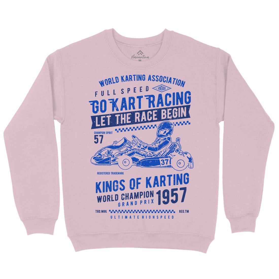 Go Kart Racing Kids Crew Neck Sweatshirt Cars A675