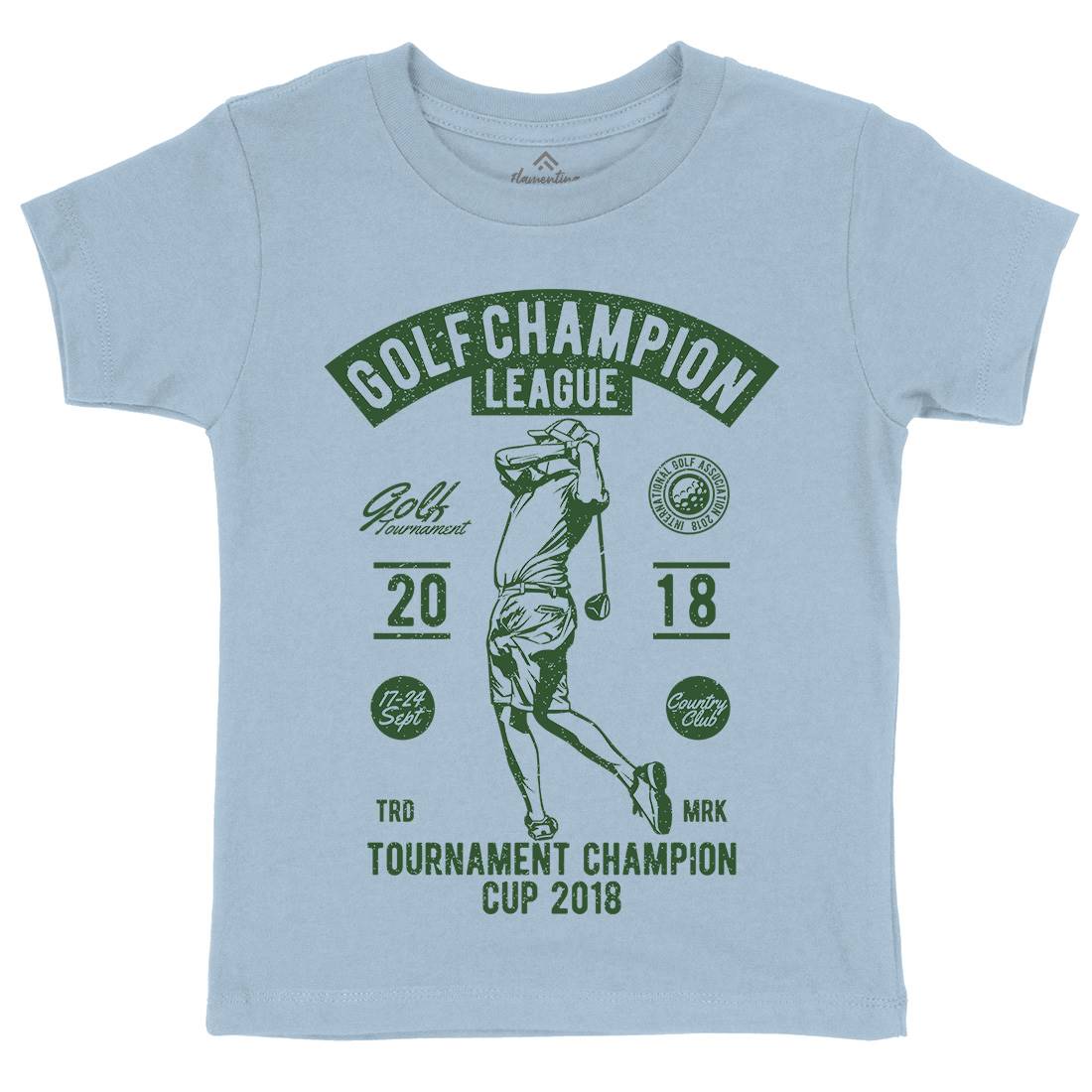 Golf Champion Kids Organic Crew Neck T-Shirt Sport A676