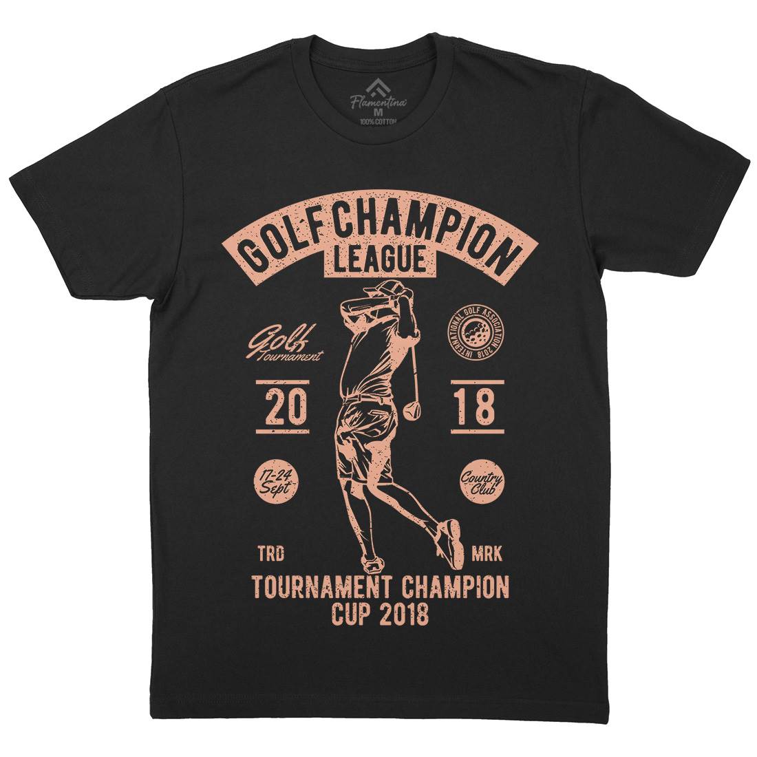 Golf Champion Mens Crew Neck T-Shirt Sport A676