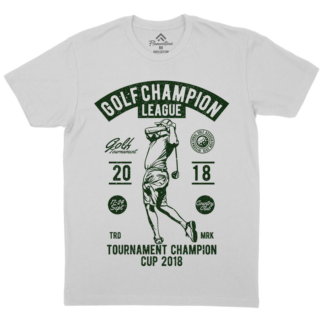 Golf Champion Mens Crew Neck T-Shirt Sport A676