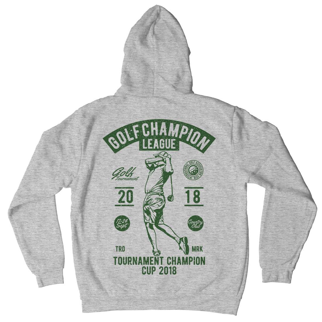 Golf Champion Mens Hoodie With Pocket Sport A676