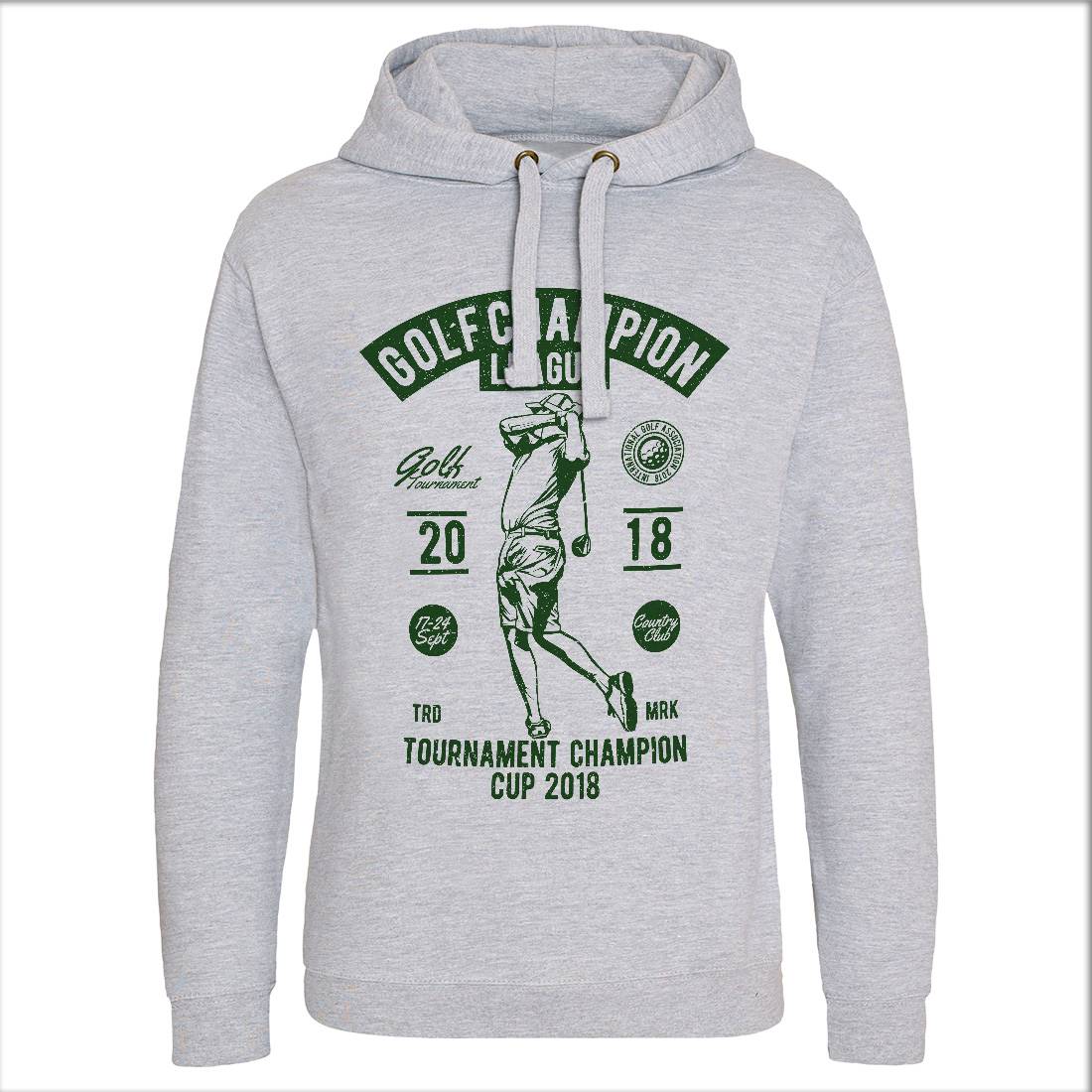 Golf Champion Mens Hoodie Without Pocket Sport A676