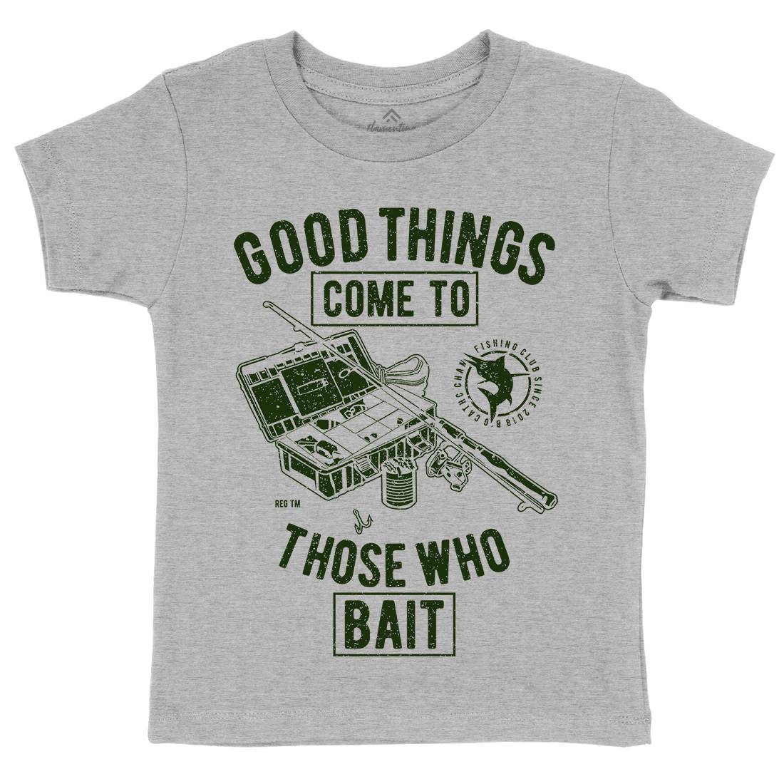 Good Things Kids Crew Neck T-Shirt Fishing A677