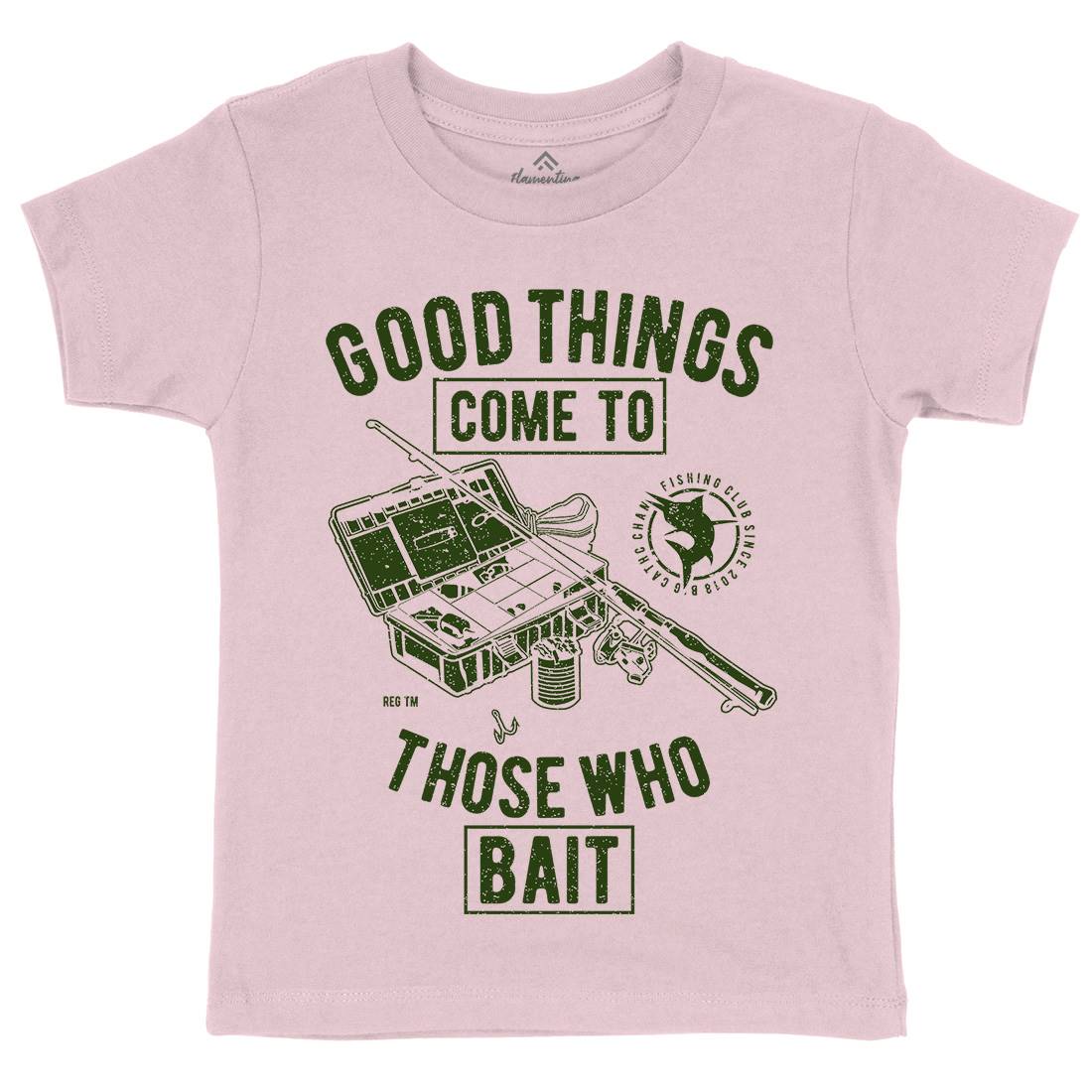 Good Things Kids Organic Crew Neck T-Shirt Fishing A677