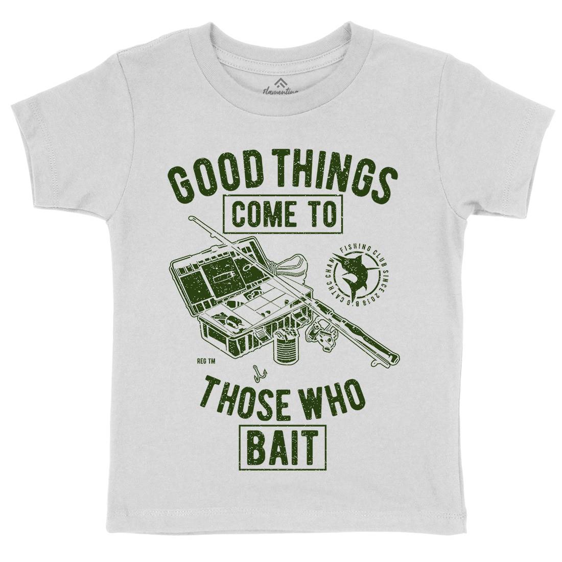 Good Things Kids Organic Crew Neck T-Shirt Fishing A677