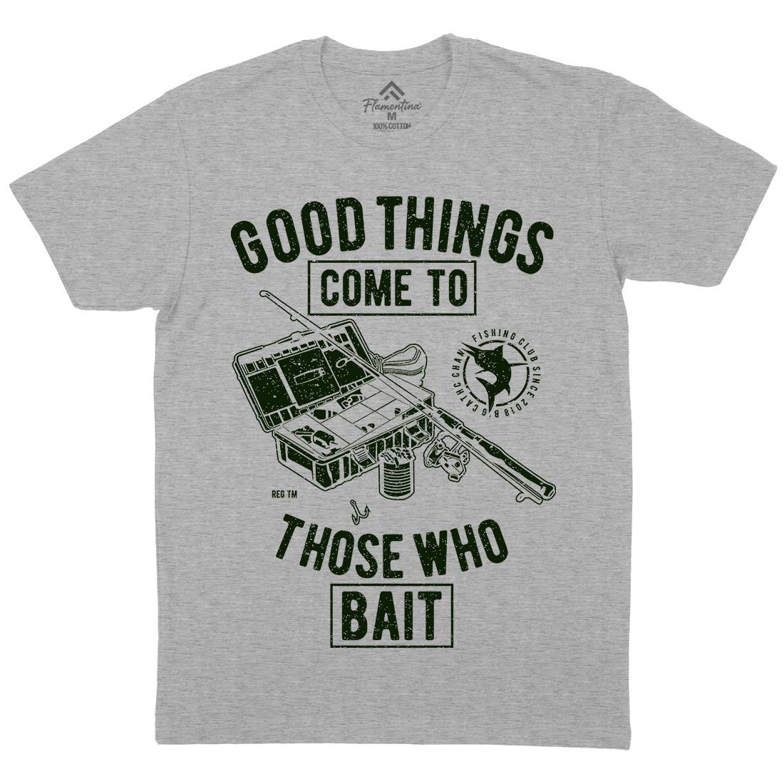 Good Things Mens Crew Neck T-Shirt Fishing A677