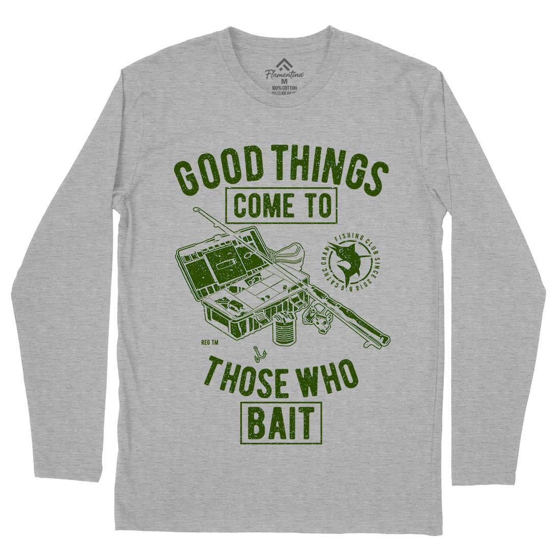 Good Things Mens Long Sleeve T-Shirt Fishing A677
