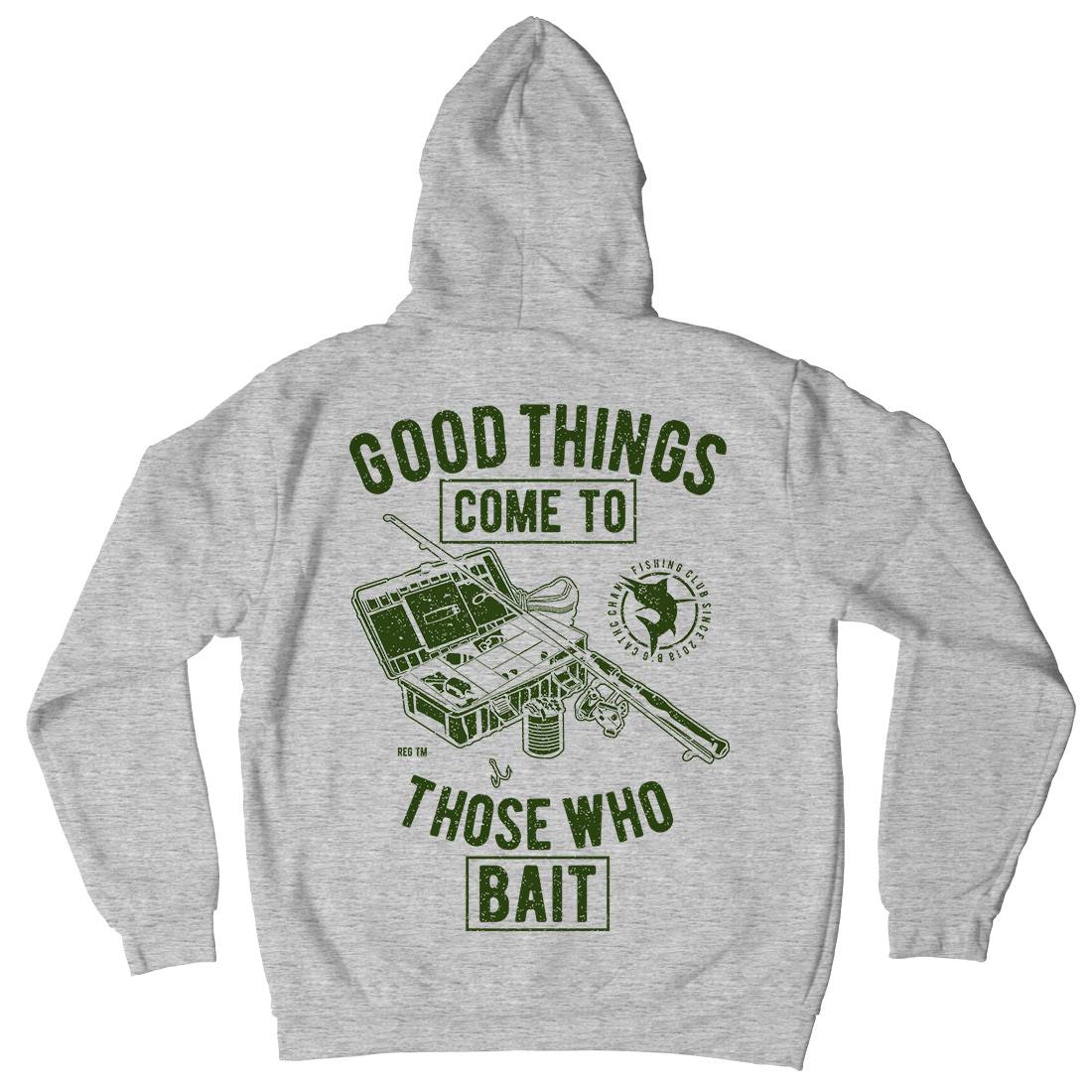 Good Things Mens Hoodie With Pocket Fishing A677