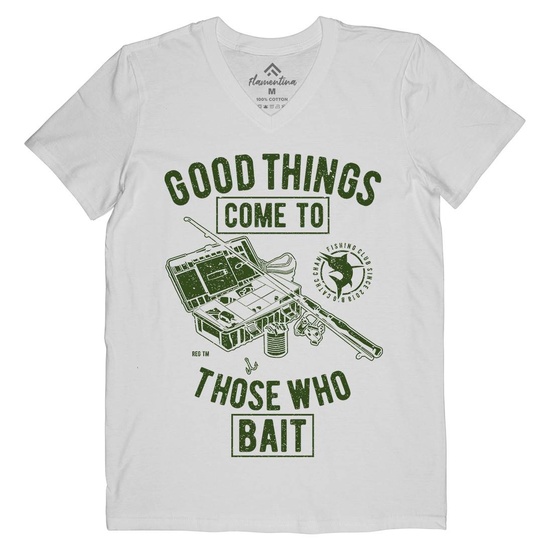 Good Things Mens V-Neck T-Shirt Fishing A677