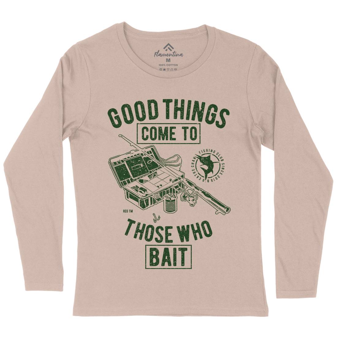 Good Things Womens Long Sleeve T-Shirt Fishing A677