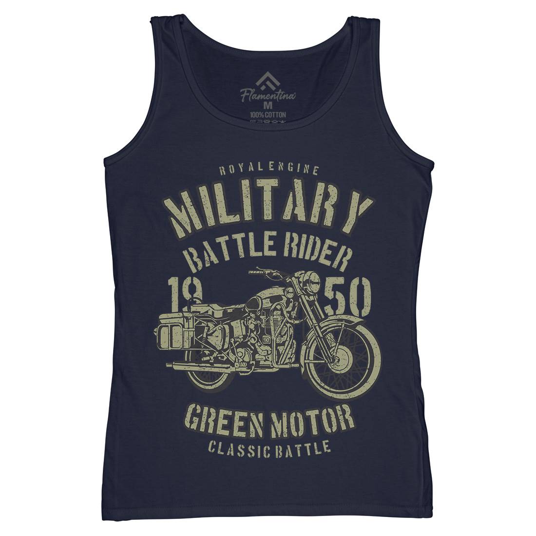 Green Military Ride Womens Organic Tank Top Vest Army A678