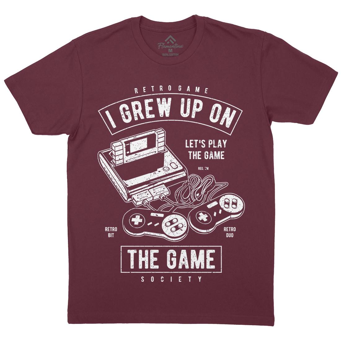 Grew Up On The Game Mens Crew Neck T-Shirt Geek A679