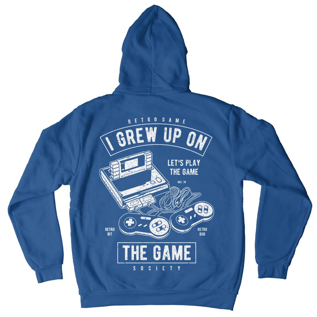 Grew Up On The Game Mens Hoodie With Pocket Geek A679