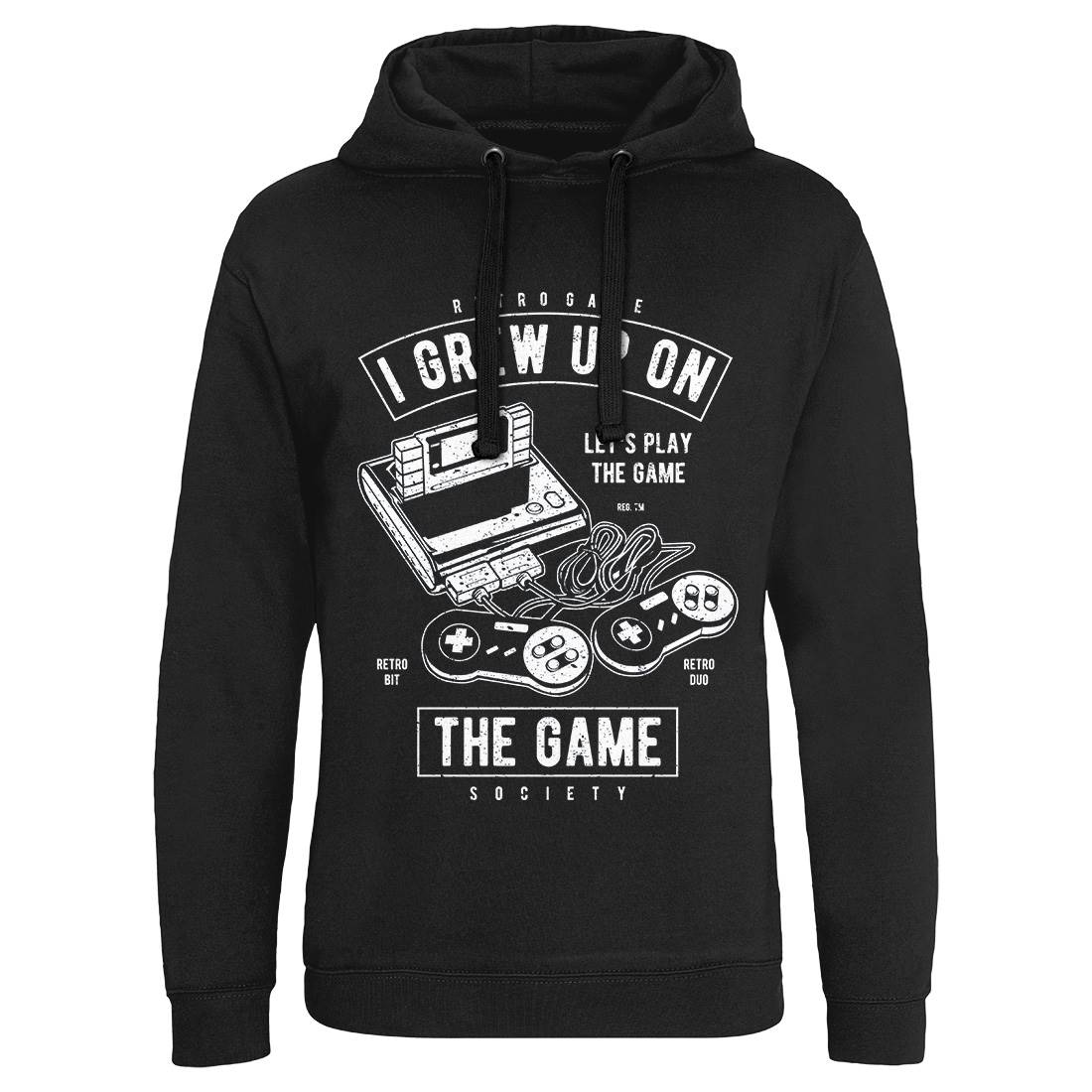 Grew Up On The Game Mens Hoodie Without Pocket Geek A679