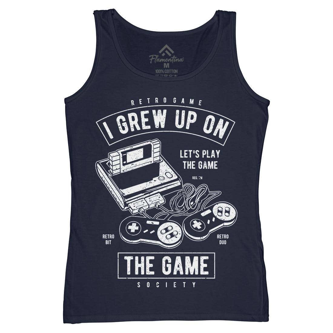 Grew Up On The Game Womens Organic Tank Top Vest Geek A679