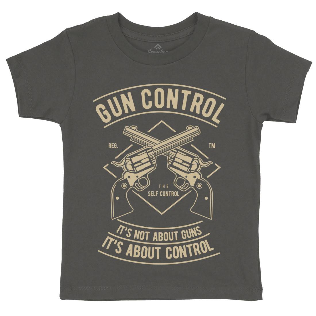 Gun Control Kids Organic Crew Neck T-Shirt American A680
