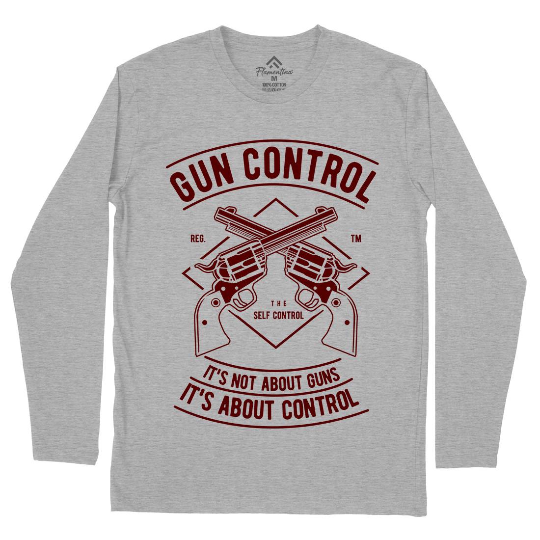 Gun Control Mens Long Sleeve T-Shirt American A680