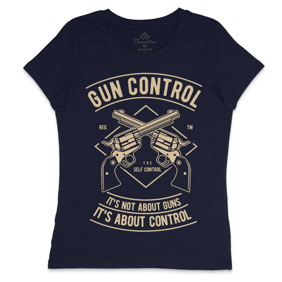 Gun Control Womens Crew Neck T-Shirt American A680