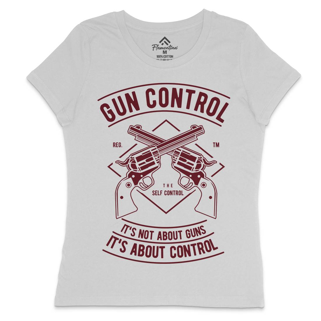 Gun Control Womens Crew Neck T-Shirt American A680