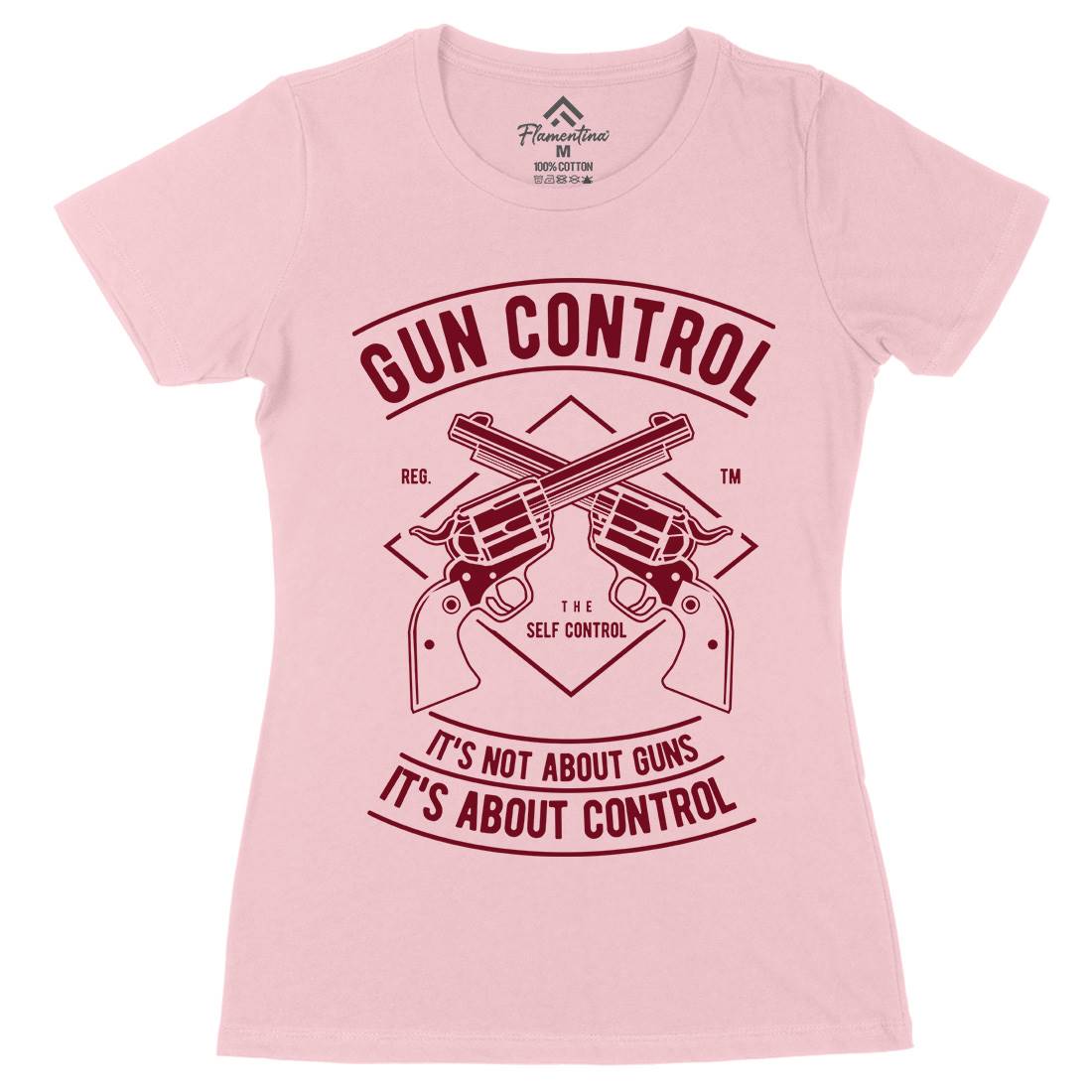 Gun Control Womens Organic Crew Neck T-Shirt American A680