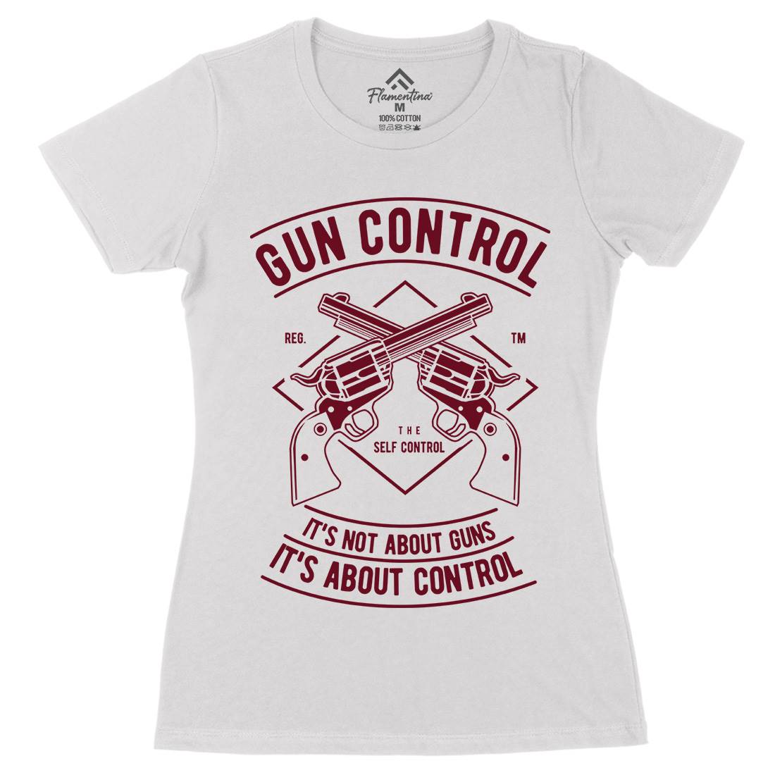 Gun Control Womens Organic Crew Neck T-Shirt American A680