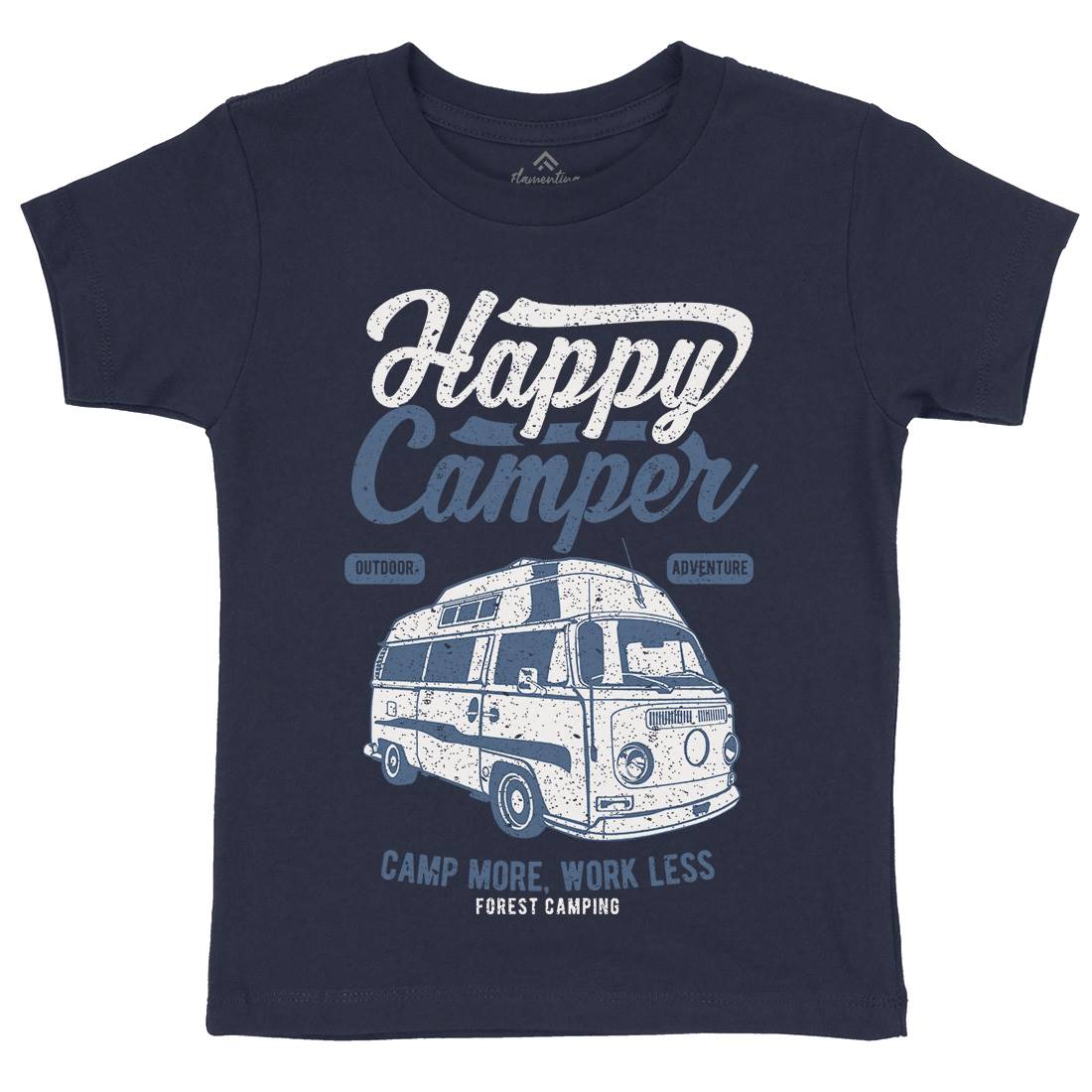 Happy Camper Kids Organic Crew Neck T-Shirt Nature A681