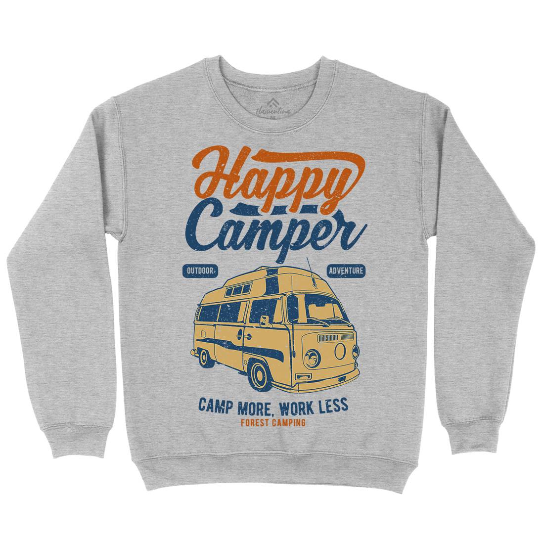 Happy Camper Mens Crew Neck Sweatshirt Nature A681