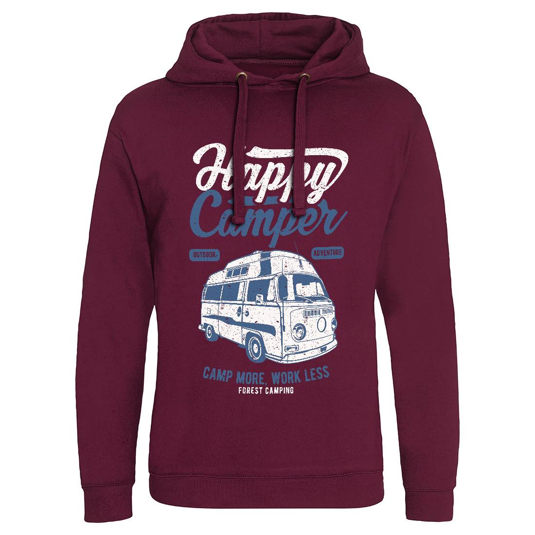Happy Camper Mens Hoodie Without Pocket Nature A681