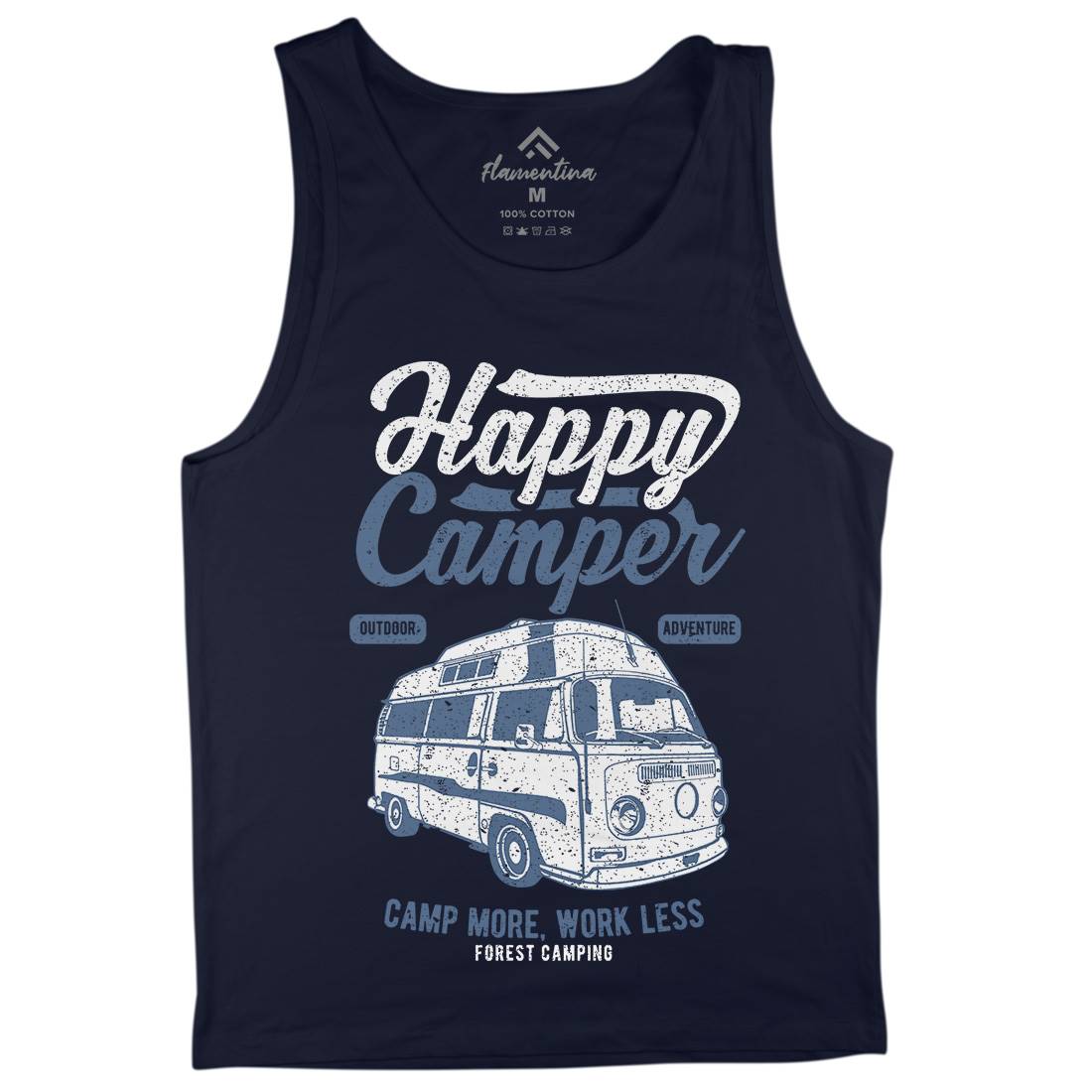 Happy Camper Mens Tank Top Vest Nature A681